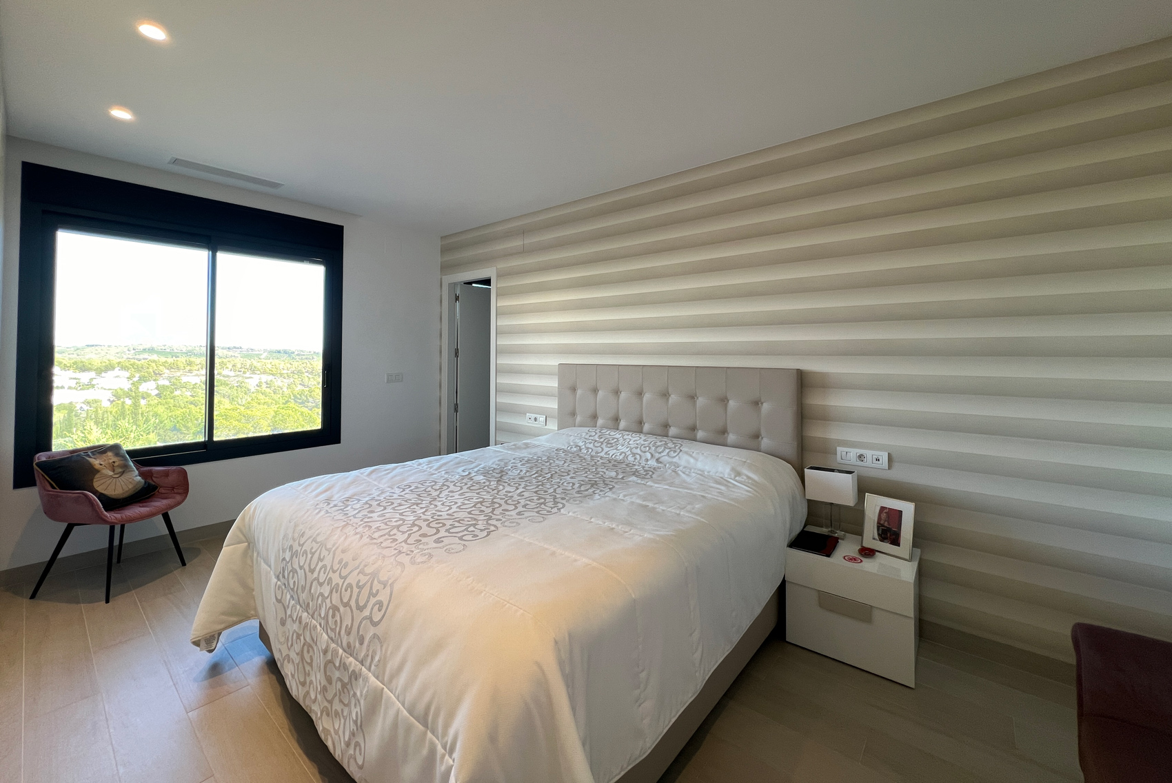 Master bedroom with green view